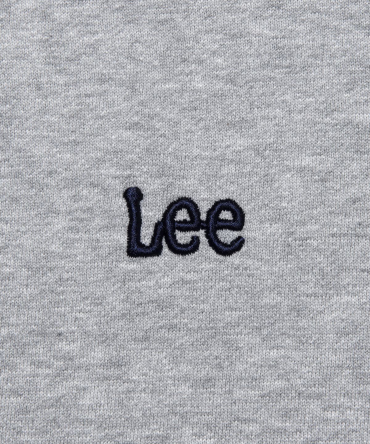 리(LEE) 스몰 트위치 로고 기모 후드 집업 그레이