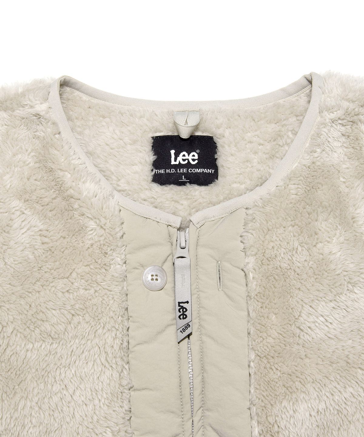 리(LEE) 플러피 투웨이 라이너 베이지