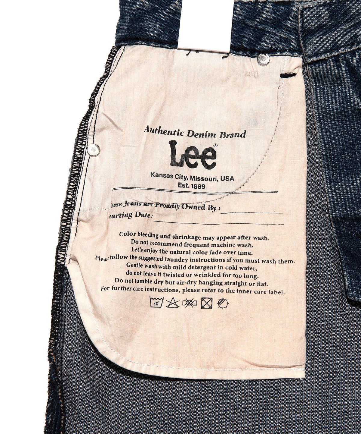 리(LEE) 우먼 릴랙스드핏 코듀로이 데님 팬츠 인디고 다크