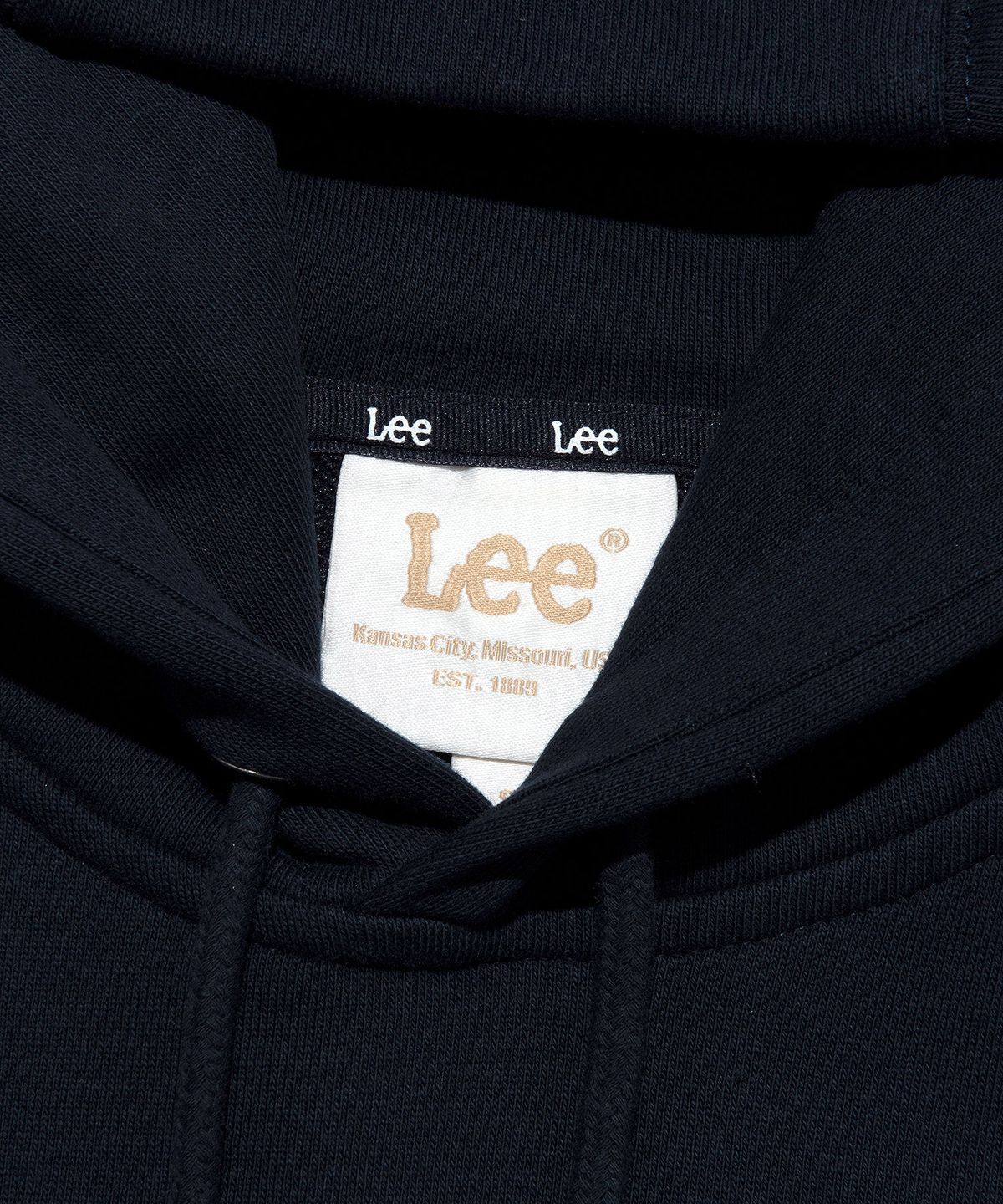 리(LEE) 우먼 리진스 스티치 후드 티셔츠 네이비