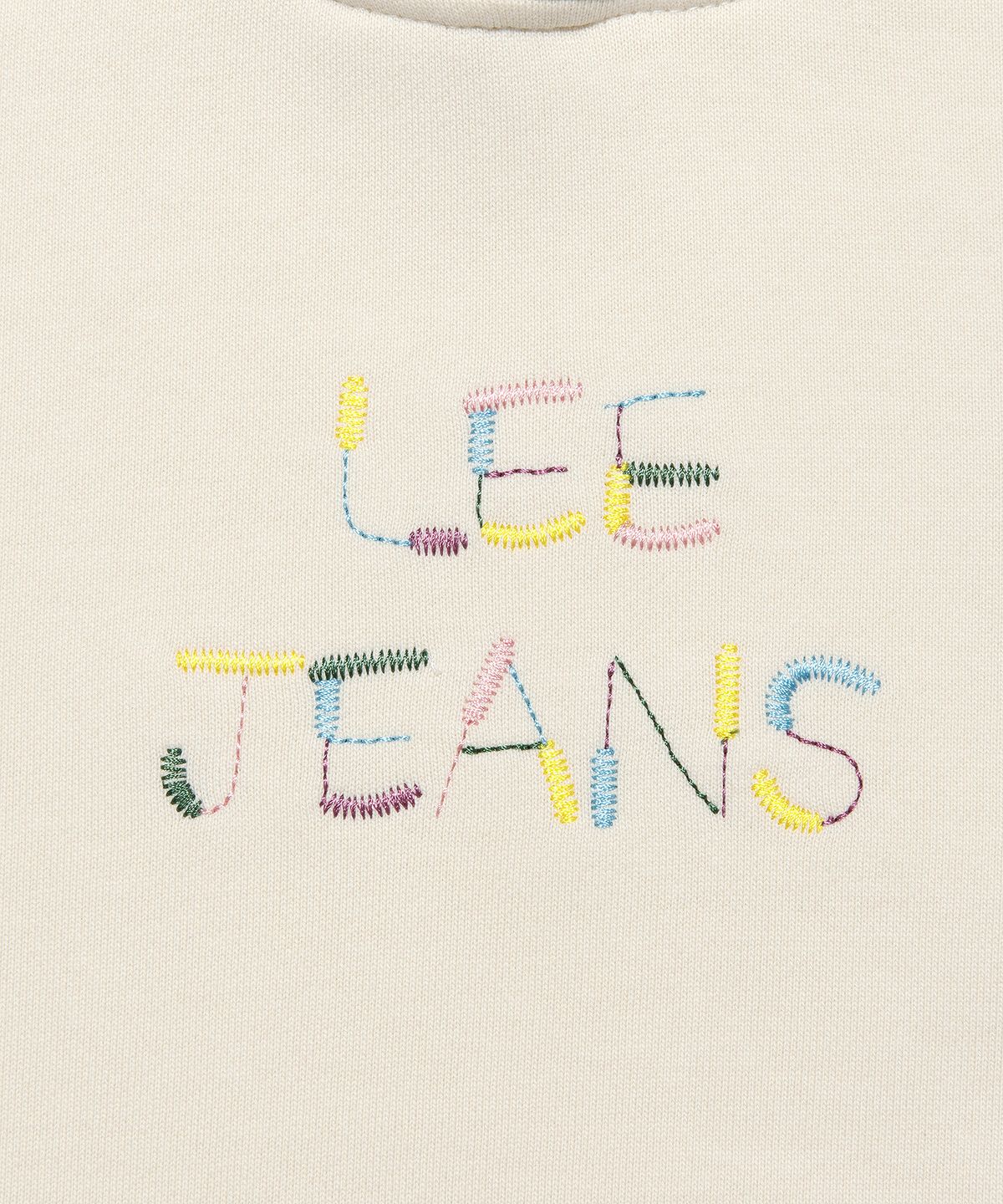 리(LEE) 우먼 리진스 스티치 후드 티셔츠 크림