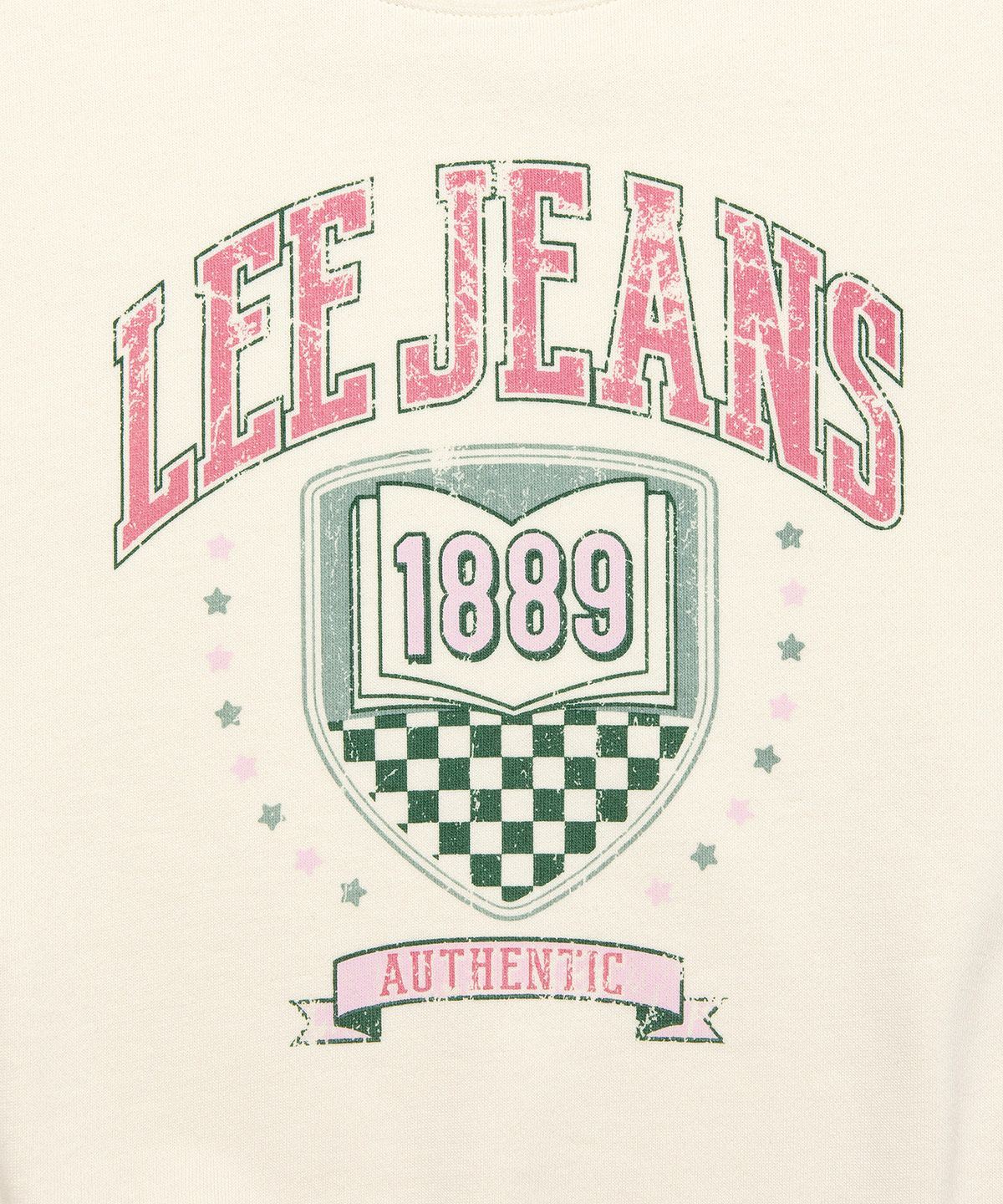 리(LEE) 우먼 유니브 그래픽 맨투맨 크림