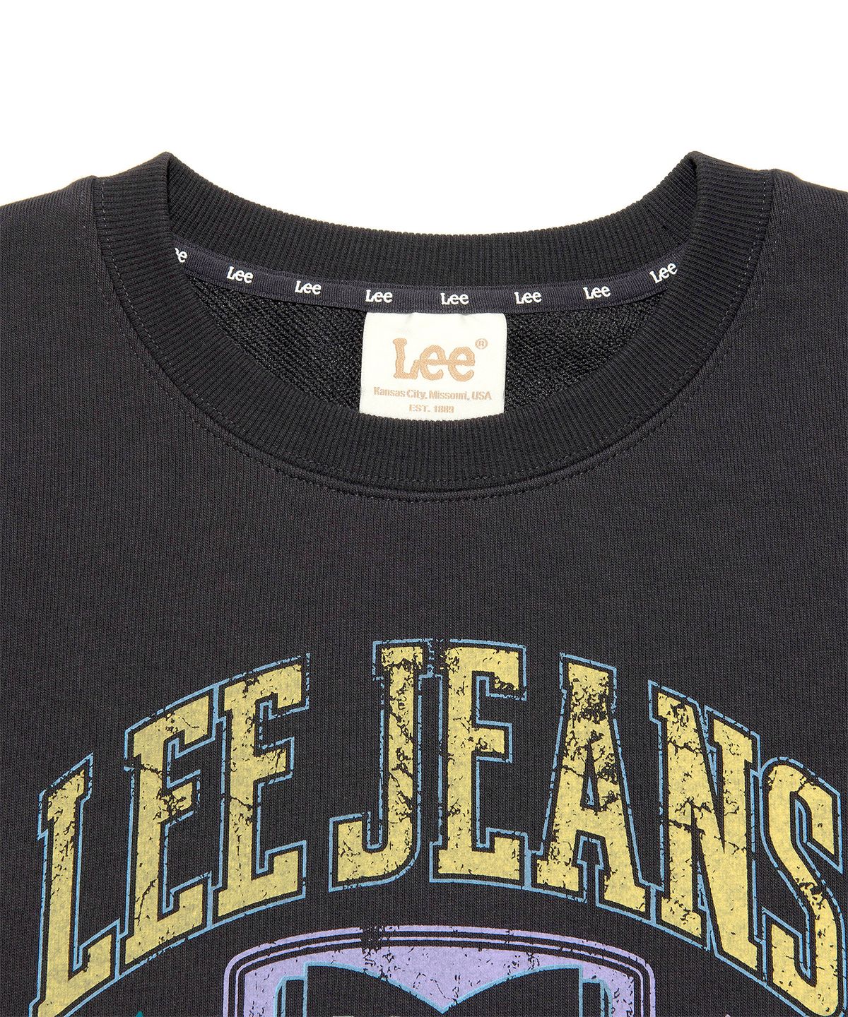 리(LEE) 우먼 유니브 그래픽 맨투맨 챠콜