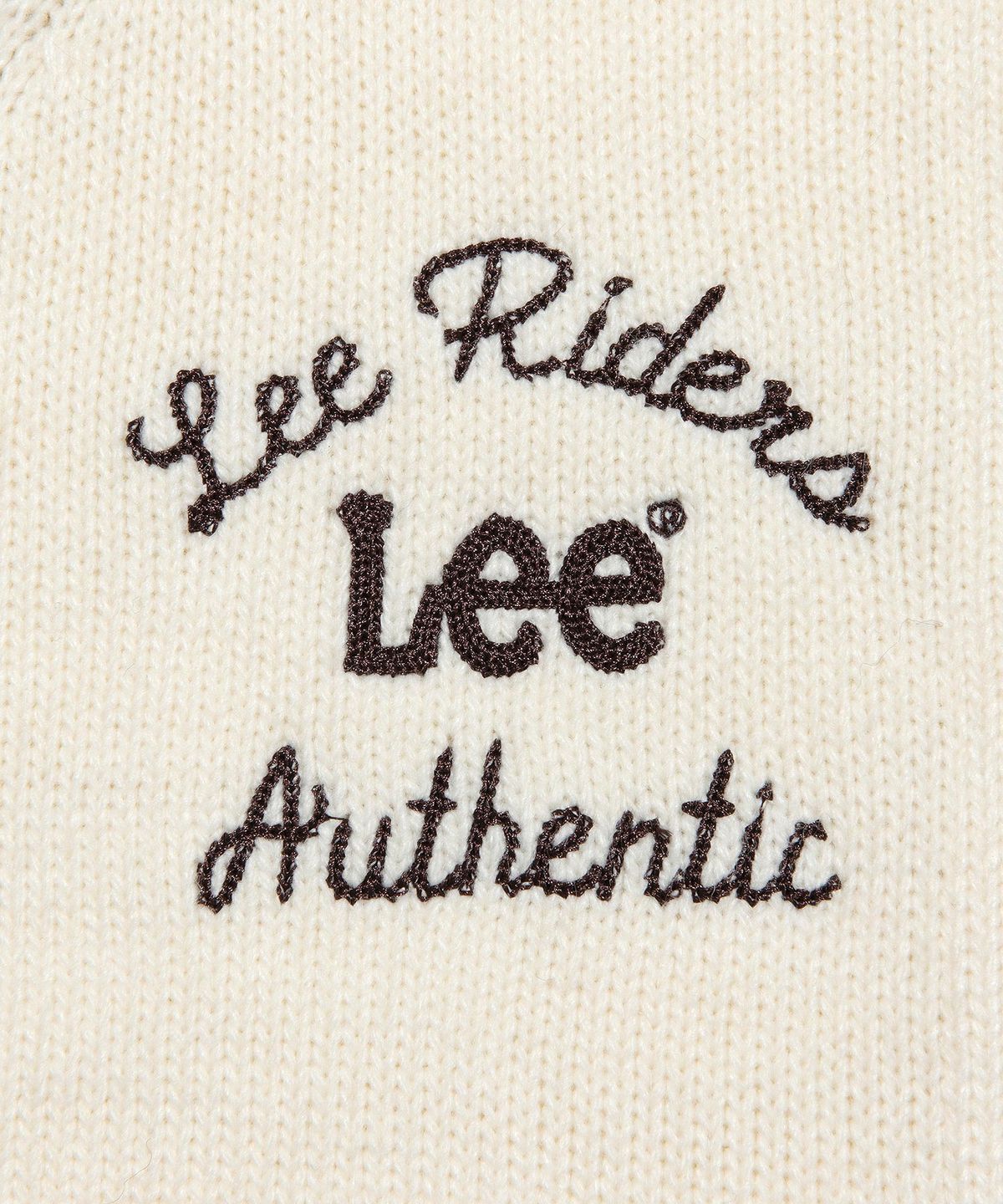 리(LEE) 배색 집업 가디건 브라운
