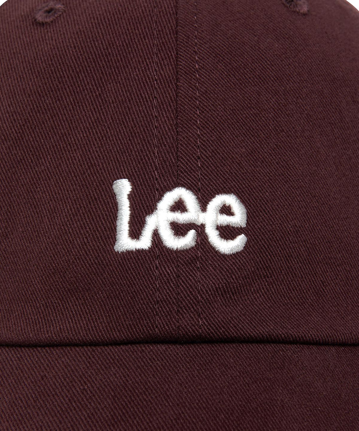 리(LEE) 스몰 트위치 로고 코튼 커브 볼캡 버건디