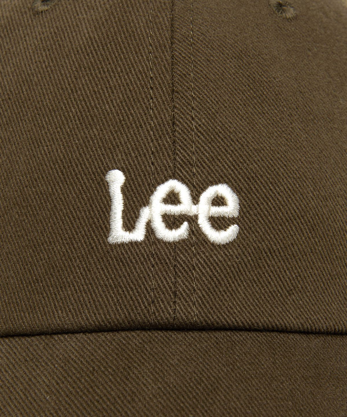 리(LEE) 스몰 트위치 로고 코튼 커브 볼캡 브라운