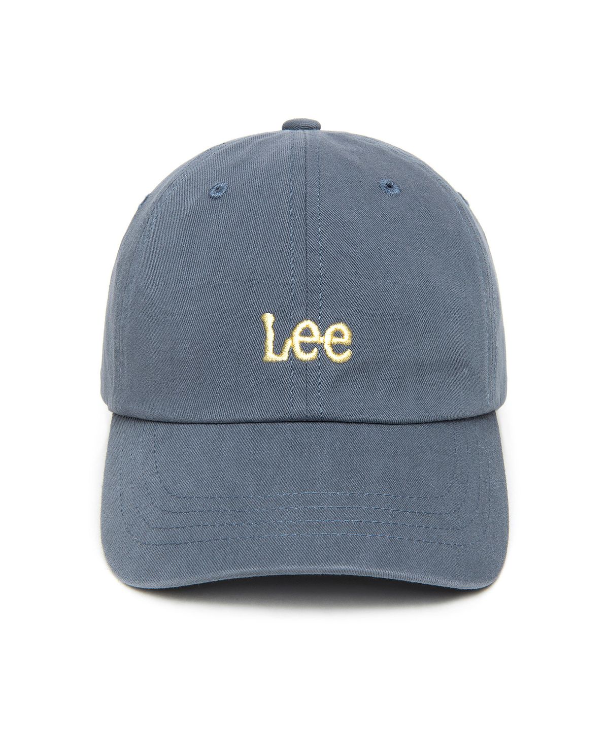리(LEE) 스몰 트위치 로고 코튼 커브 볼캡 블루