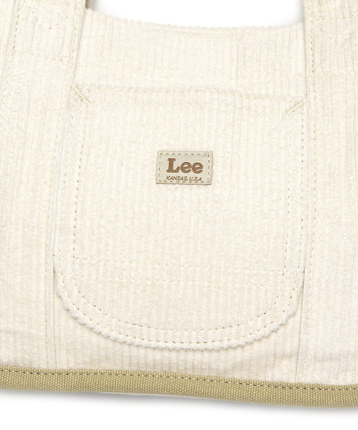 리(LEE) 스퀘어 투웨이 로코 포켓 토트백 아이보리