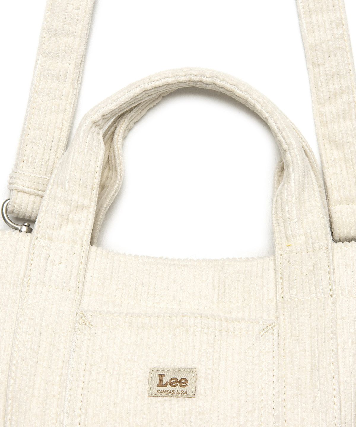 리(LEE) 스퀘어 투웨이 로코 포켓 토트백 아이보리