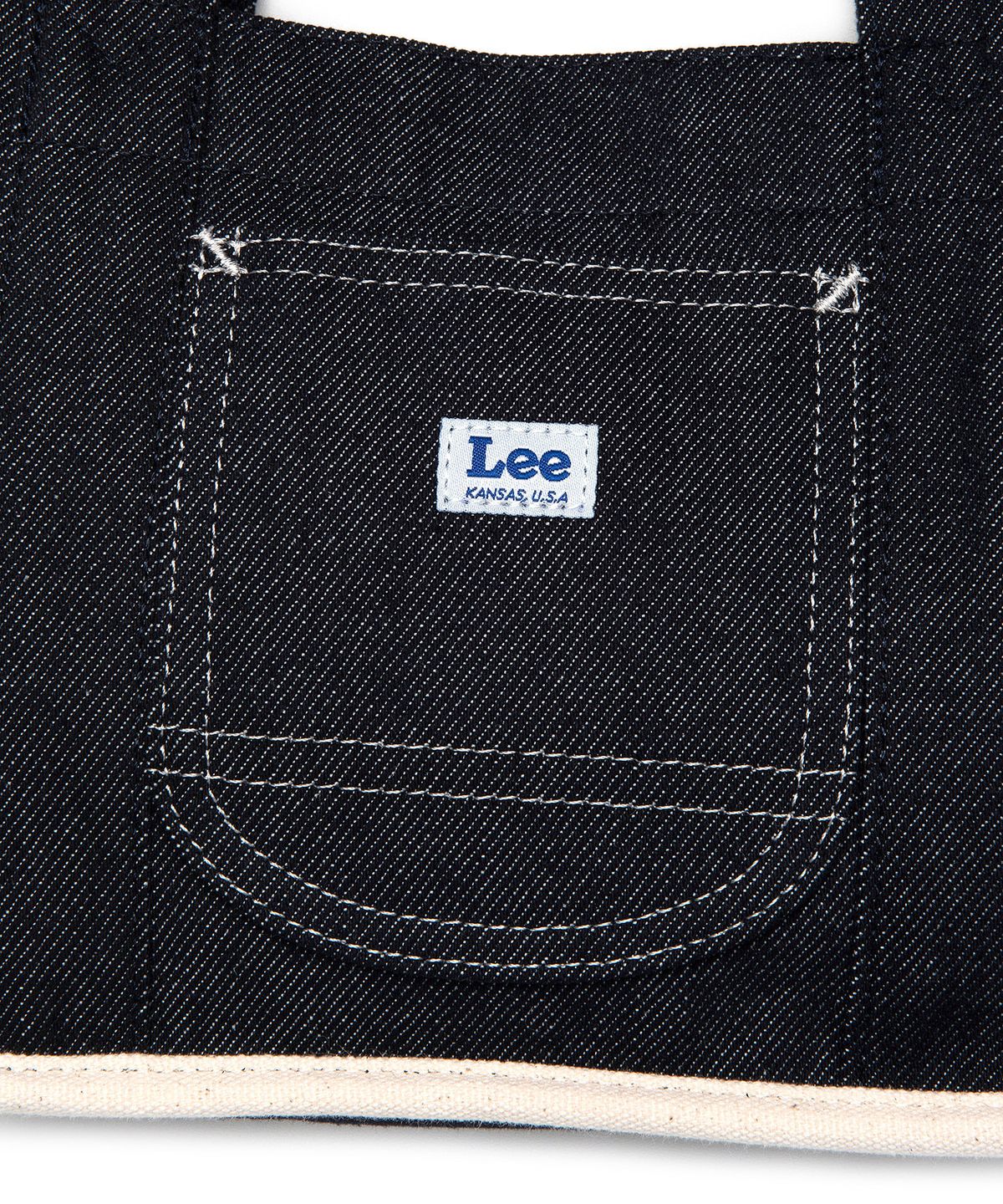 리(LEE) 스퀘어 투웨이 로코 포켓 토트백 인디고 다크