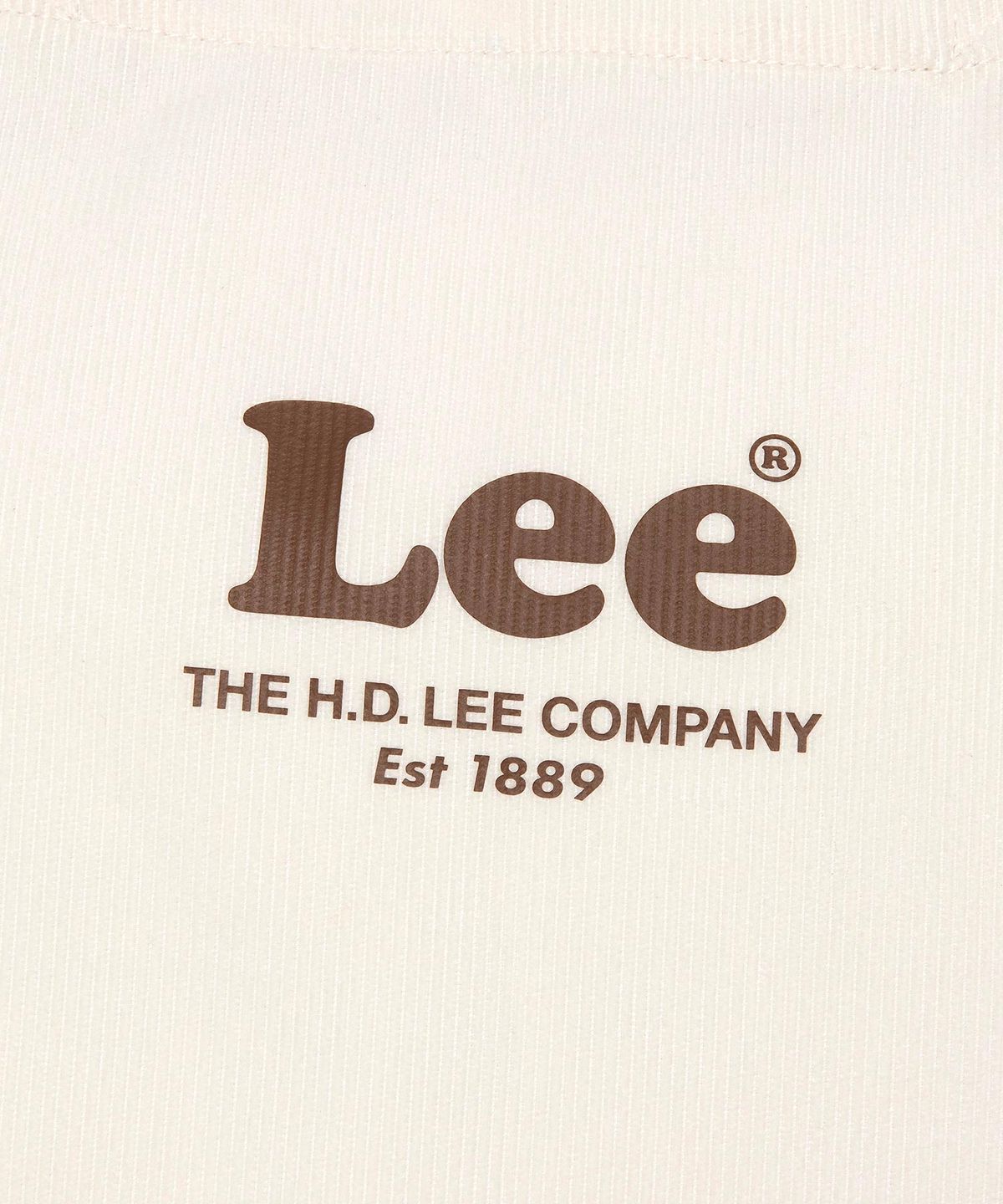 리(LEE) 빈티지 로고 코듀로이 에코백 아이보리