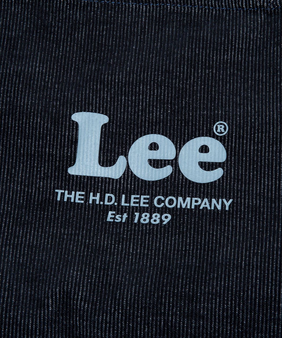 리(LEE) 빈티지 로고 코듀로이 에코백 인디고 다크