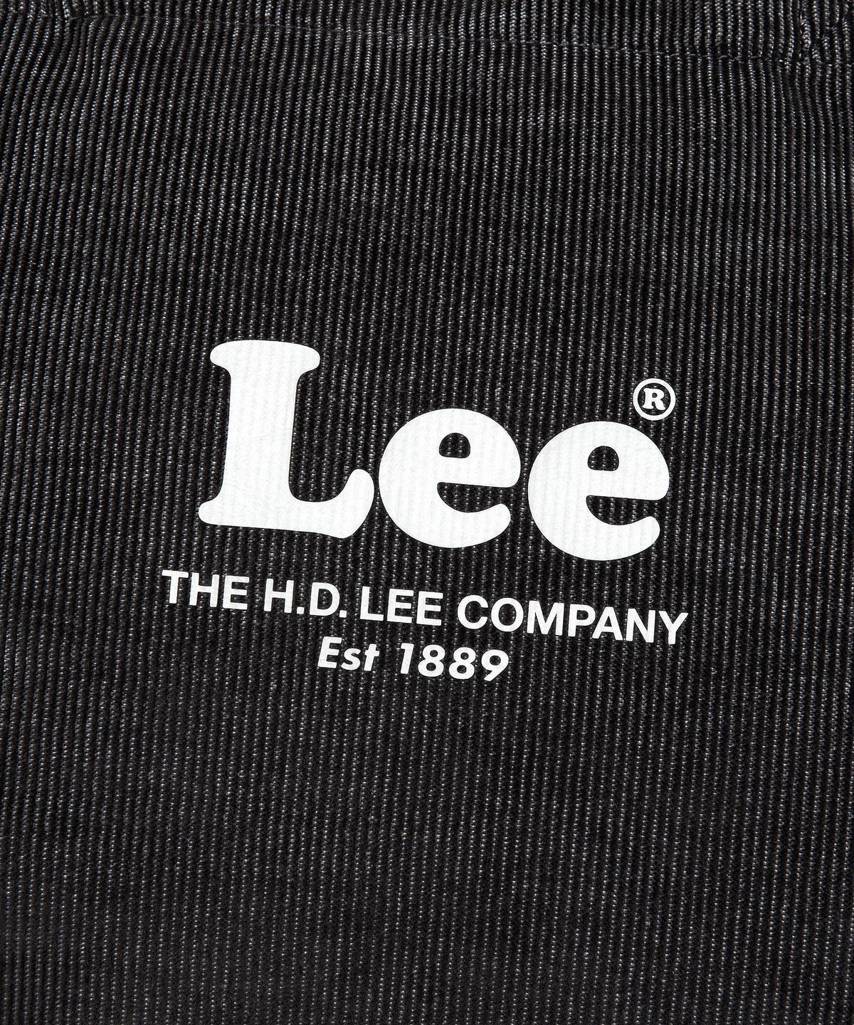 리(LEE) 빈티지 로고 코듀로이 에코백 챠콜