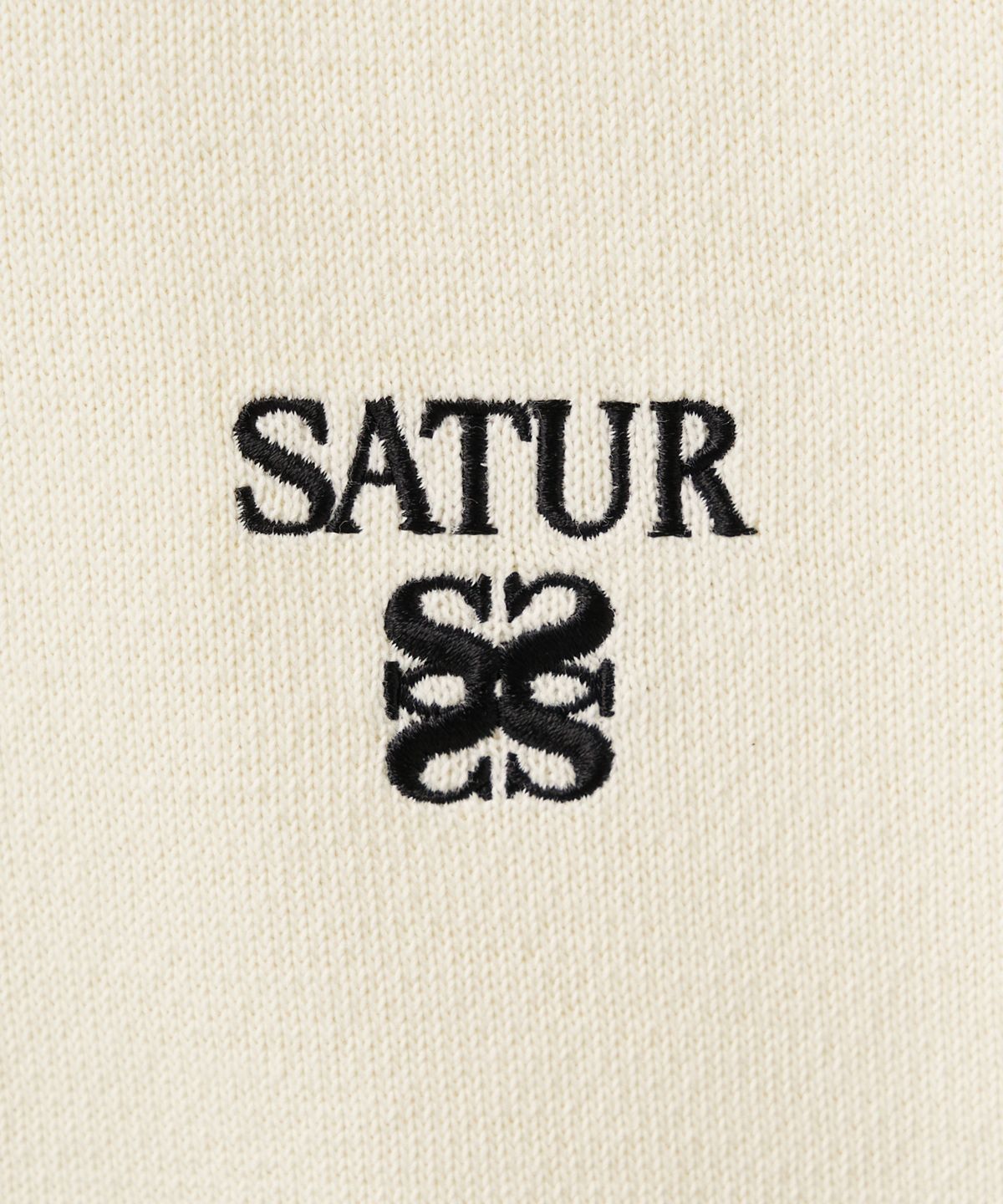 세터(SATUR) (W) 로턴 크롭 스웨트셔츠 크림 블랙