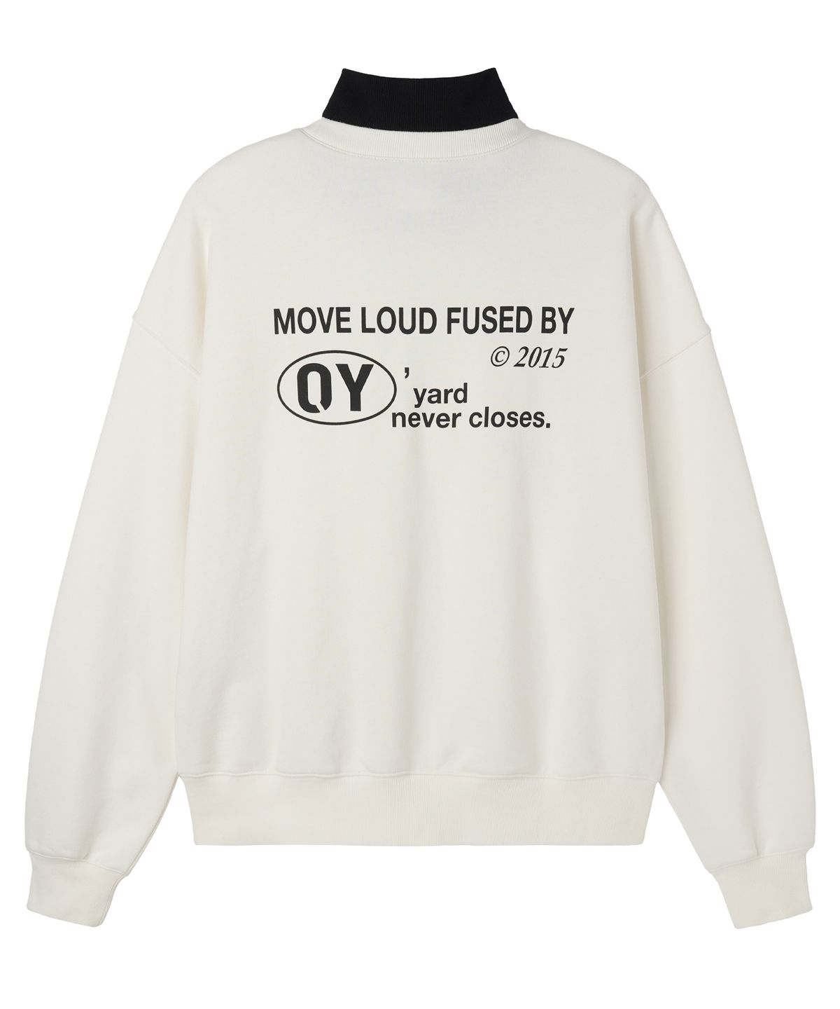 오픈야드(오와이)(OPENYARD(OY)) LOGO ZIPPER SWEATSHIRT - WHITE