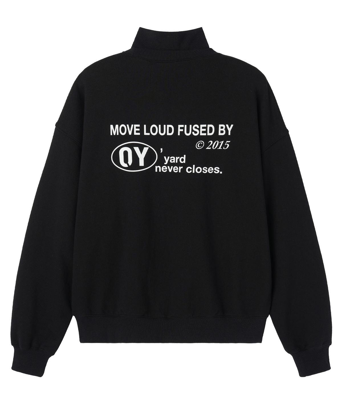 오픈야드(오와이)(OPENYARD(OY)) LOGO ZIPPER SWEATSHIRT - BLACK