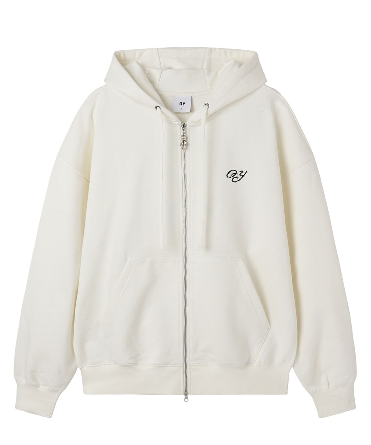 오픈야드(오와이)(OPENYARD(OY)) DOLLY STONE EAR HOODIE ZIP UP - WHITE