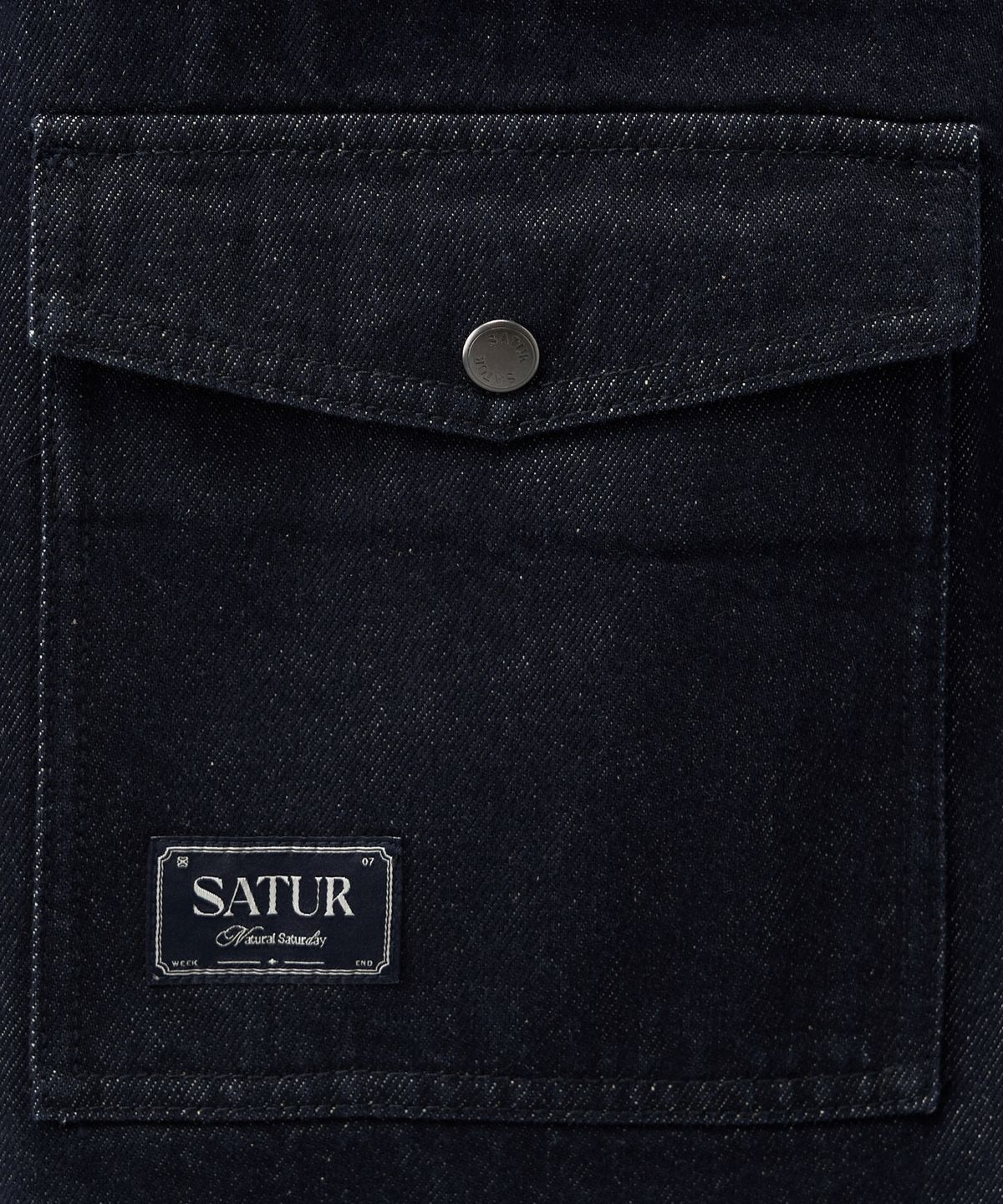 세터(SATUR) (W) 논페이드 데님 하프 싱글 자켓 인디고