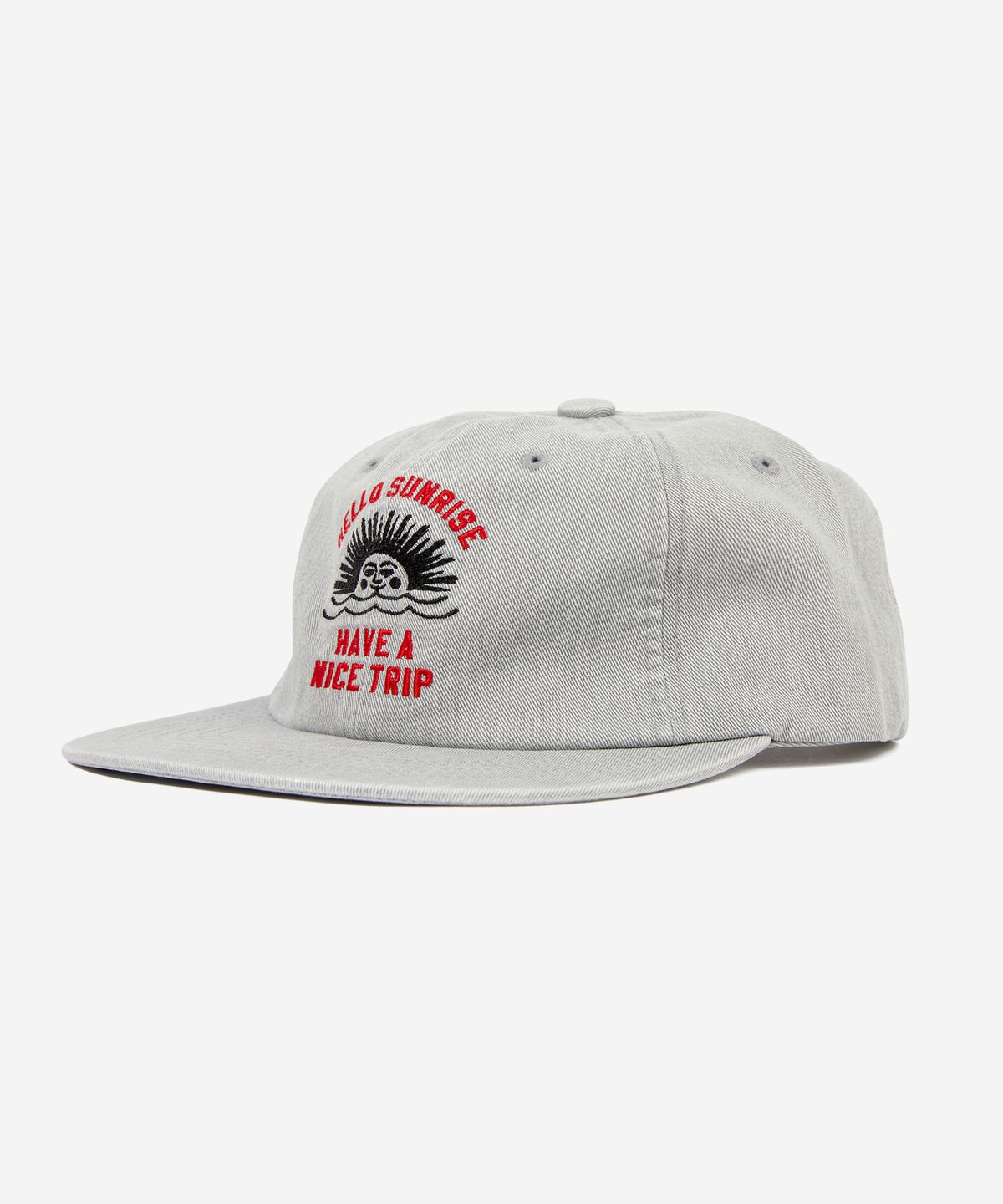 헬로 선라이즈(HELLO SUNRISE) VTG Arch Logo Relaxed Fit 6P Cap_Light Gray