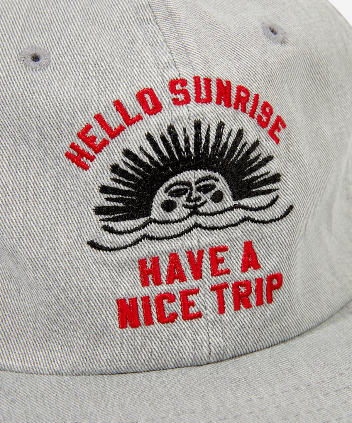 헬로 선라이즈(HELLO SUNRISE) VTG Arch Logo Relaxed Fit 6P Cap_Light Gray