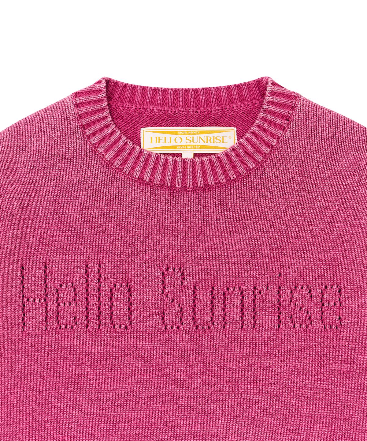 헬로 선라이즈(HELLO SUNRISE) HS Classic Typo Knit_VTG Pink
