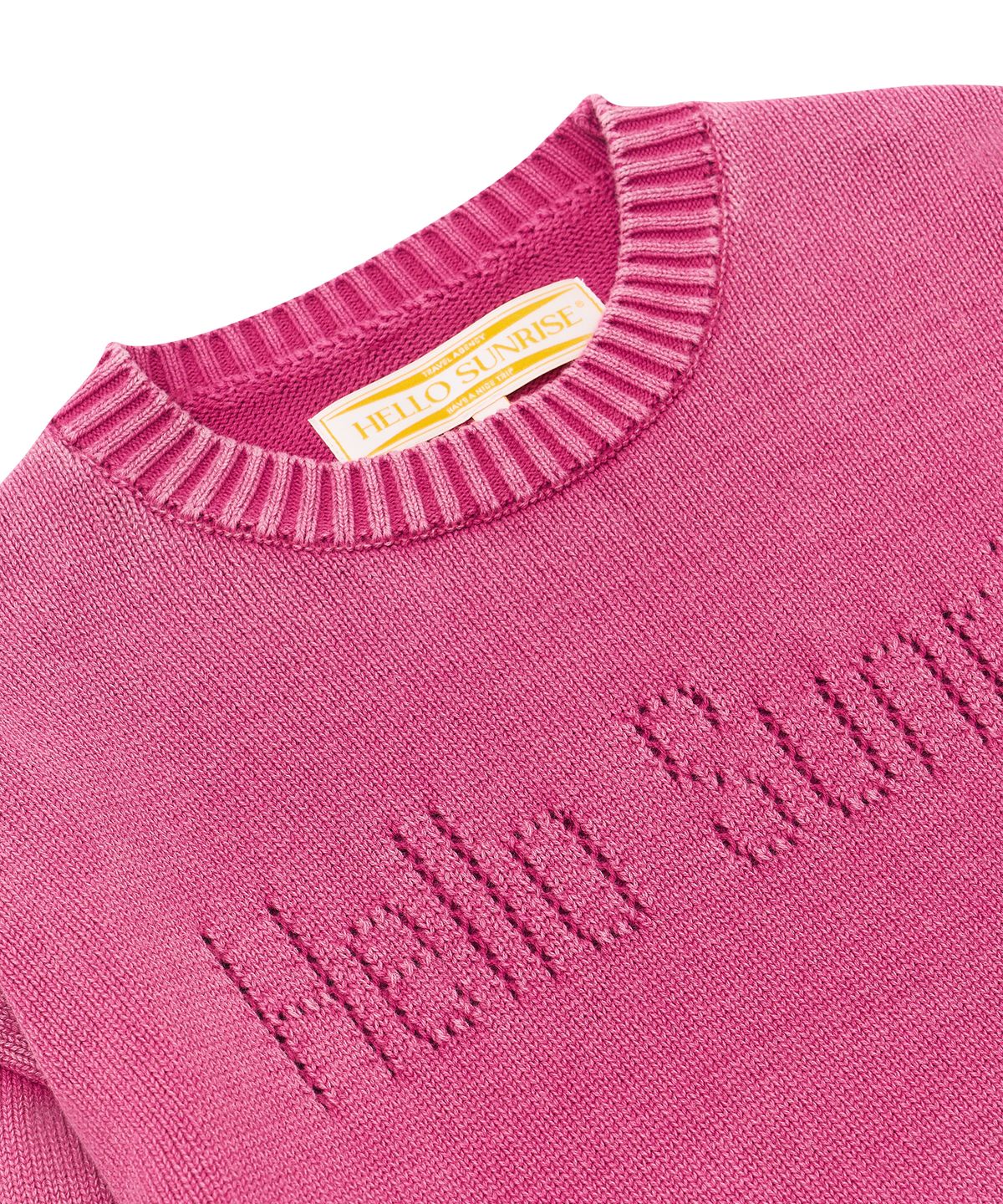 헬로 선라이즈(HELLO SUNRISE) HS Classic Typo Knit_VTG Pink