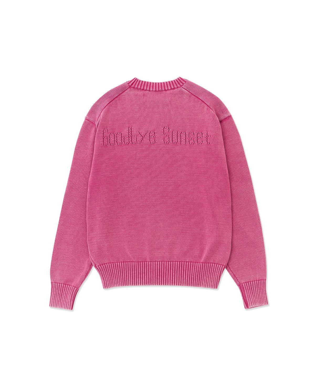 헬로 선라이즈(HELLO SUNRISE) HS Classic Typo Knit_VTG Pink