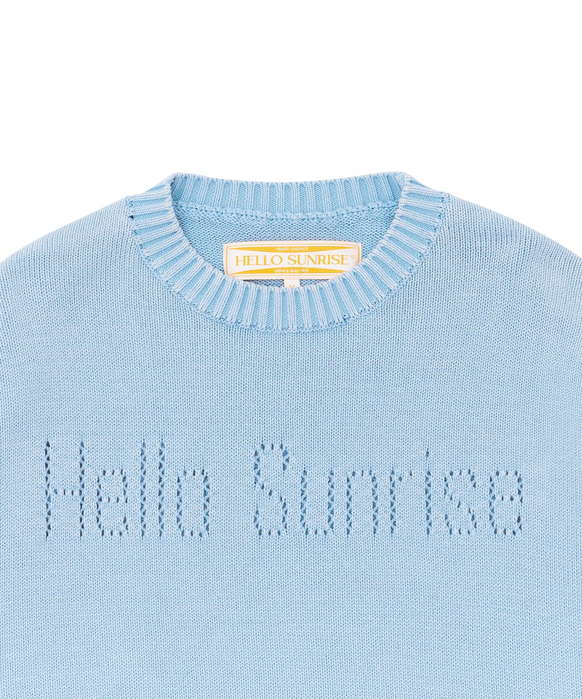 헬로 선라이즈(HELLO SUNRISE) HS Classic Typo Knit_VTG Blue