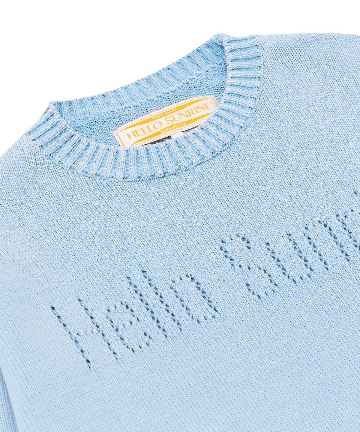헬로 선라이즈(HELLO SUNRISE) HS Classic Typo Knit_VTG Blue