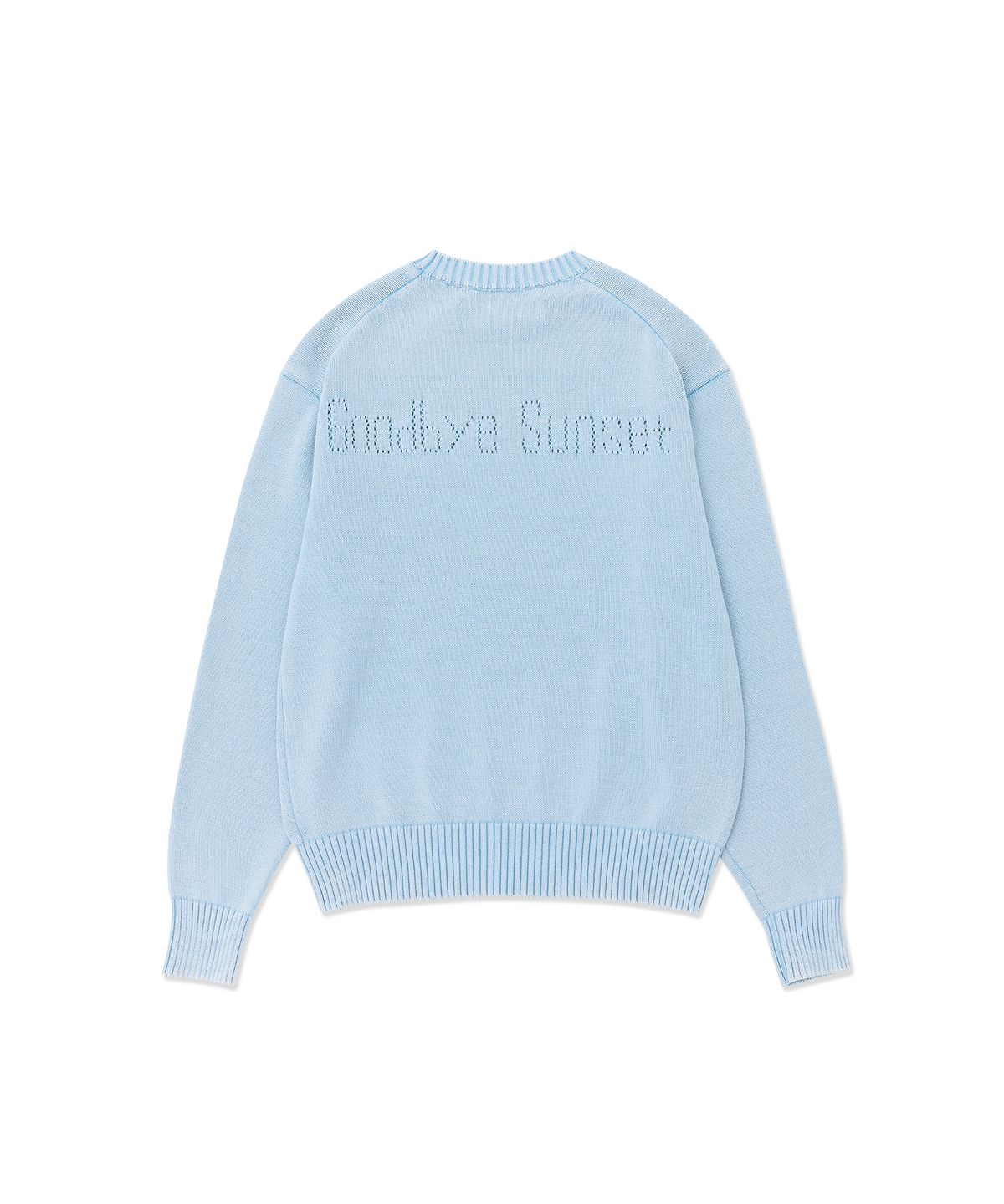 헬로 선라이즈(HELLO SUNRISE) HS Classic Typo Knit_VTG Blue