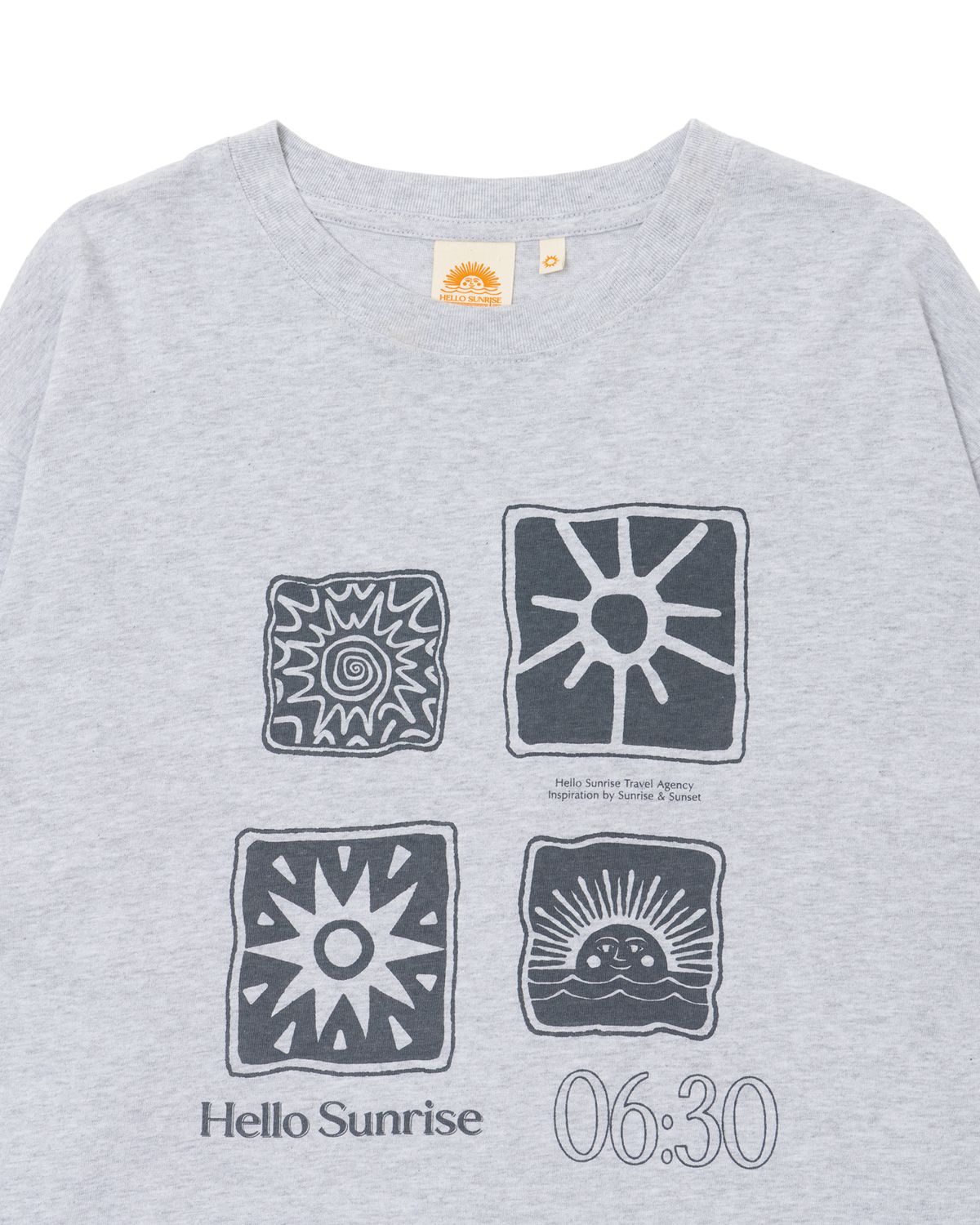 헬로 선라이즈(HELLO SUNRISE) Sun Stamp L/S Tee_Gray