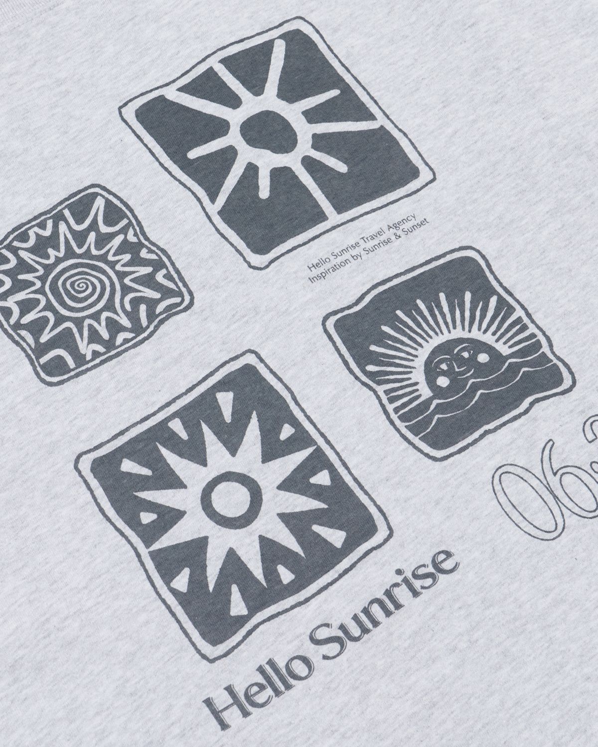 헬로 선라이즈(HELLO SUNRISE) Sun Stamp L/S Tee_Gray