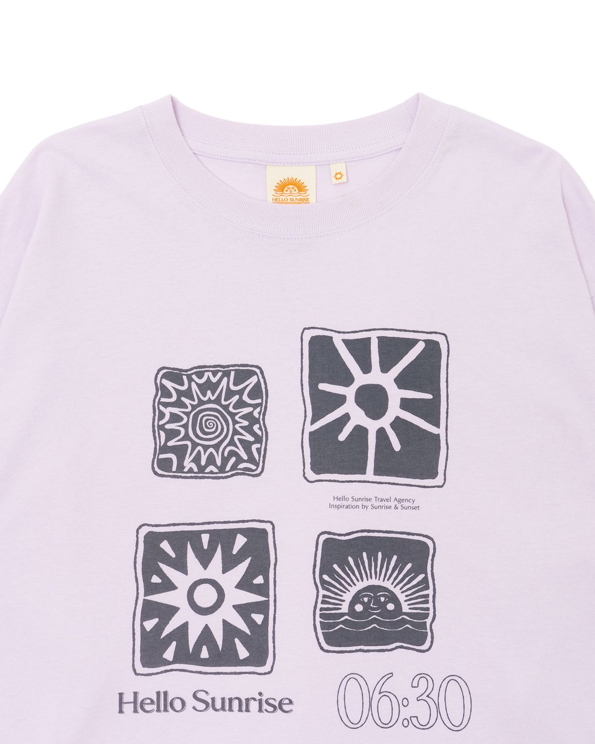 헬로 선라이즈(HELLO SUNRISE) Sun Stamp L/S Tee_Light Purple