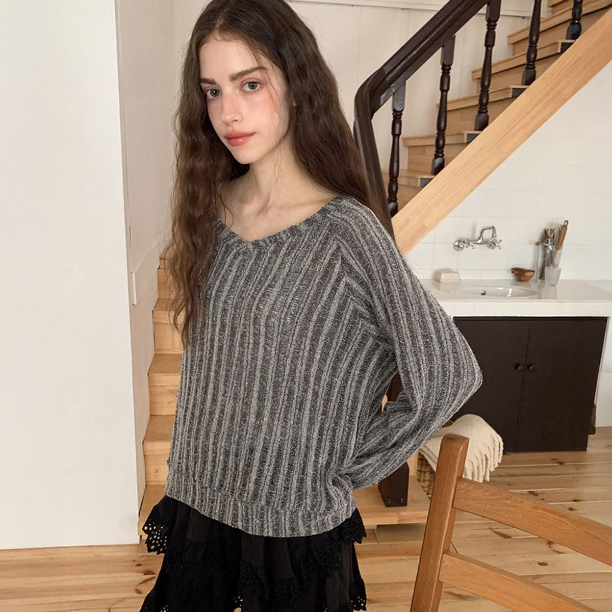 리리수(LILISU) Vera Knit Tshirts / Melange