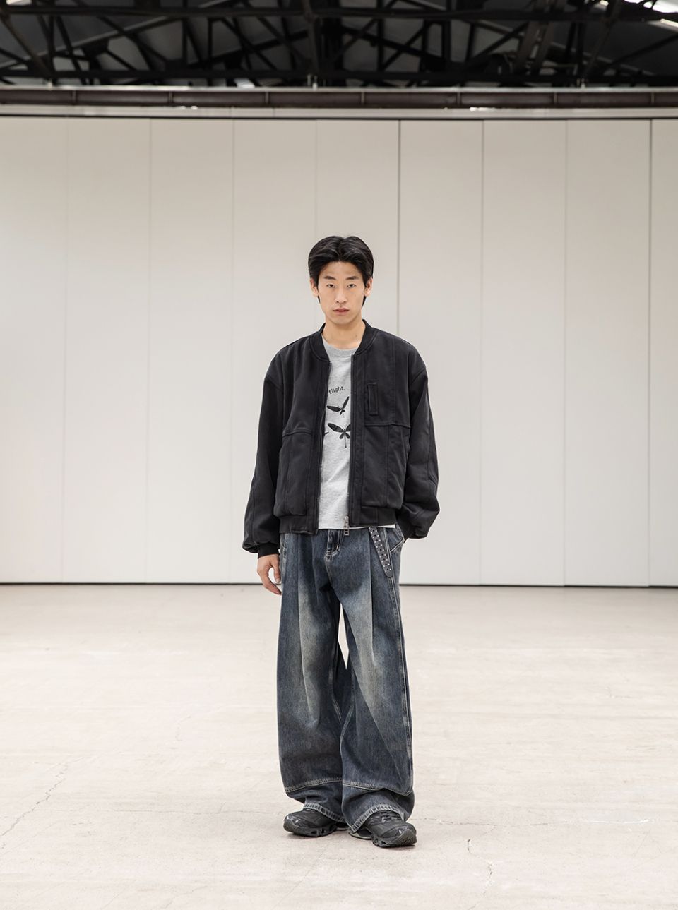 MUSINSA | BEGIN202 Beneata Two-Tuck Denim Pants [Deep Fade Blue]