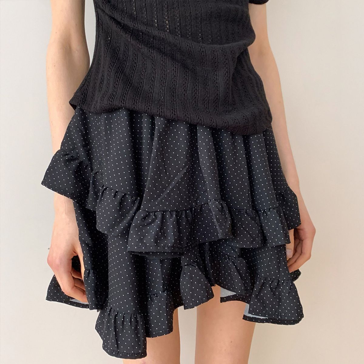 리리수(LILISU) Dot Romi Skirt / Black