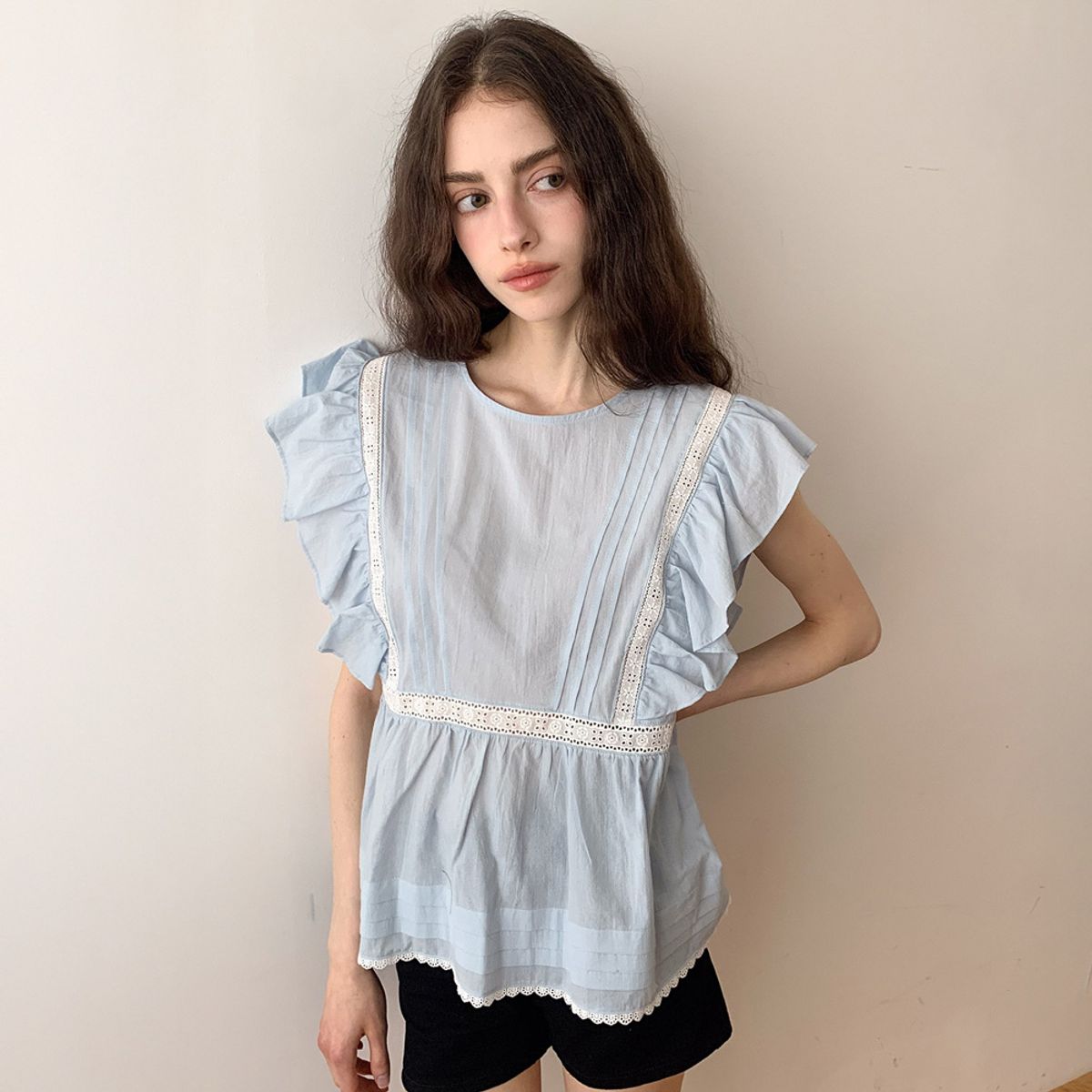 리리수(LILISU) Rose Blouse / Blue
