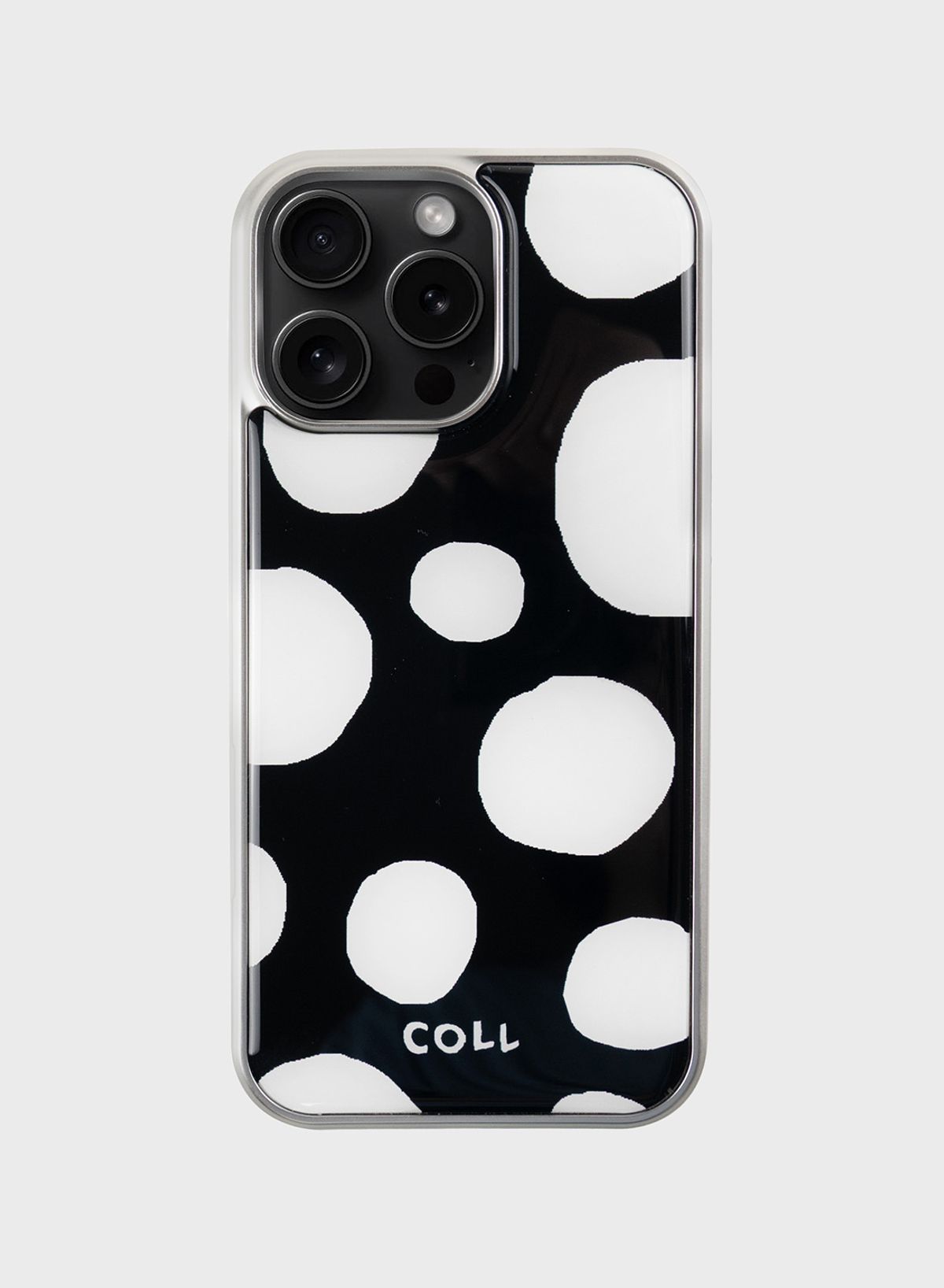 꼴라주바캉스(COLLAGEVACANCE) Polka Dot Silver Epoxy Bumper Case (폰케이스) - 4color