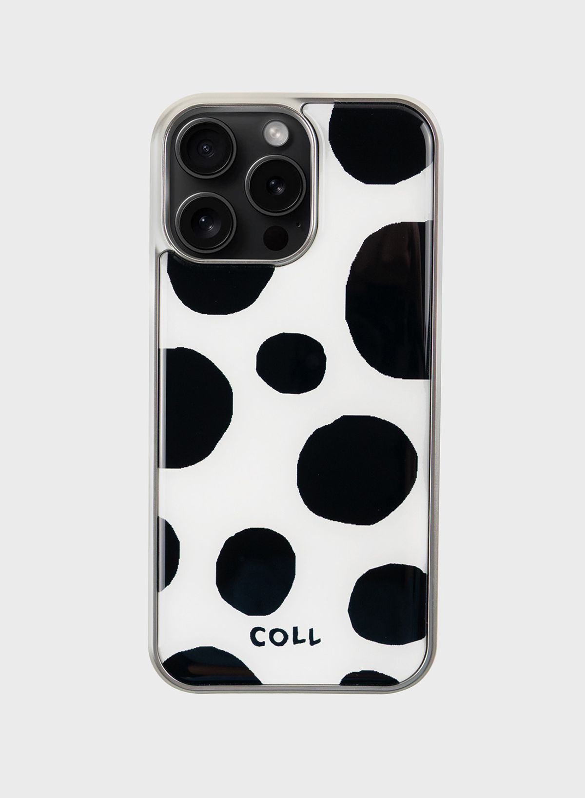 꼴라주바캉스(COLLAGEVACANCE) Polka Dot Silver Epoxy Bumper Case (폰케이스) - 4color