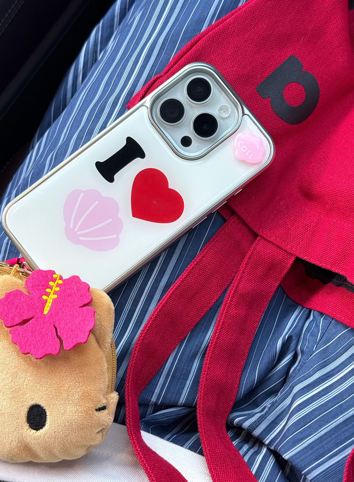 꼴라주바캉스(COLLAGEVACANCE) I Love Sea Friends Pendant Epoxy Case (폰케이스) - 4type