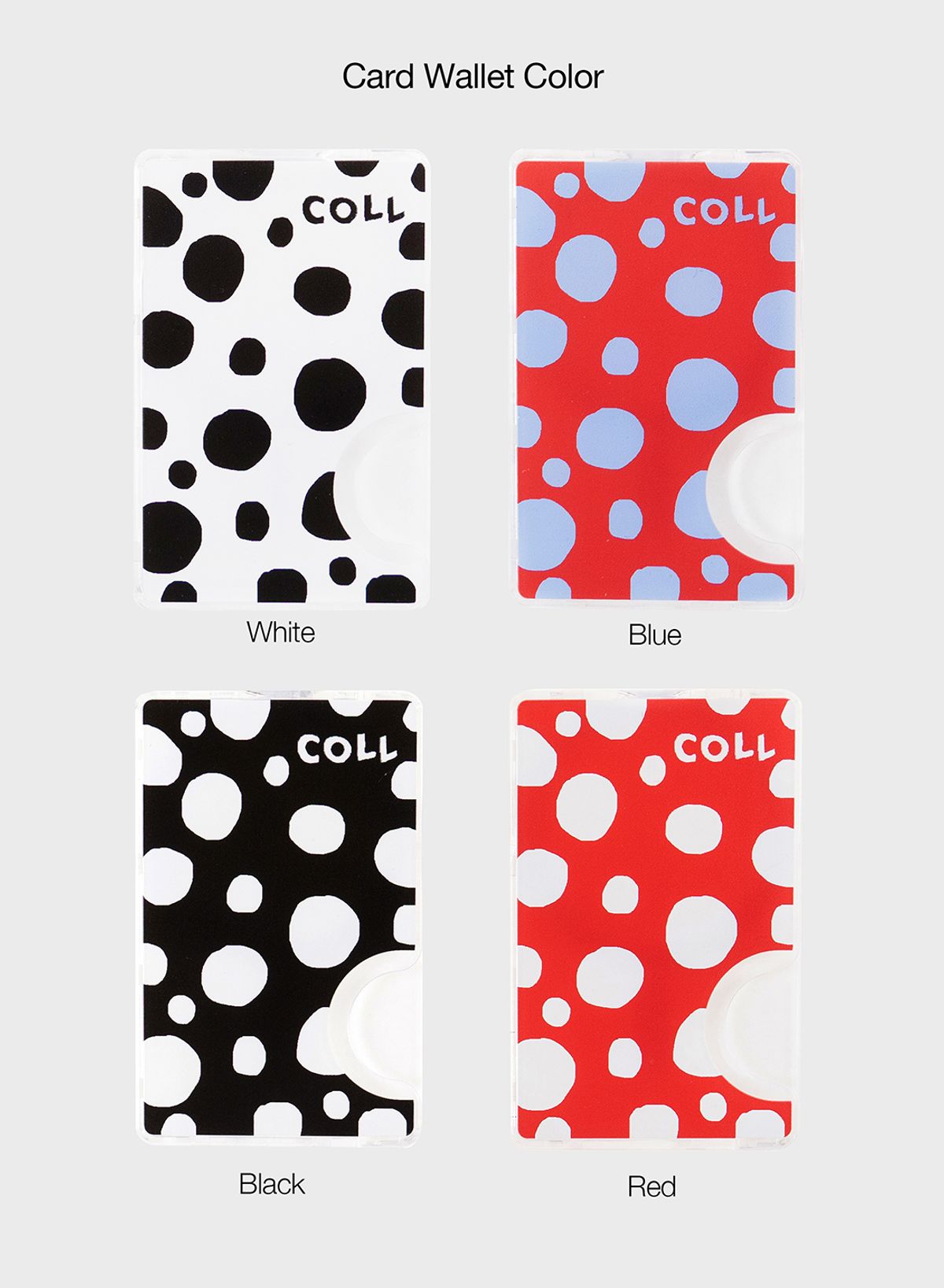 꼴라주바캉스(COLLAGEVACANCE) Polka Dot MagSafe Card Wallet (맥세이프 카드지갑) - 4color