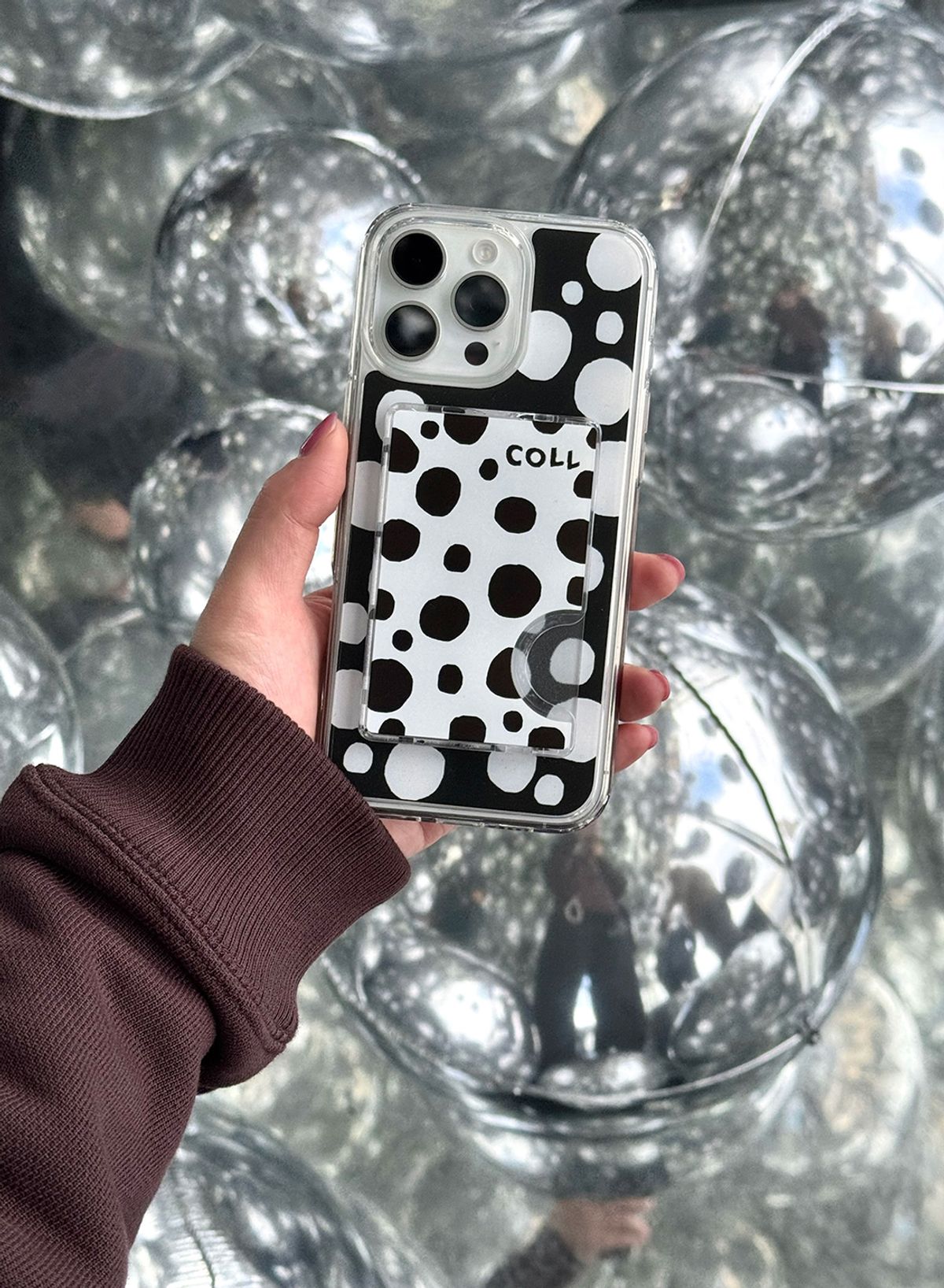 꼴라주바캉스(COLLAGEVACANCE) Polka Dot MagSafe Card Wallet (맥세이프 카드지갑) - 4color