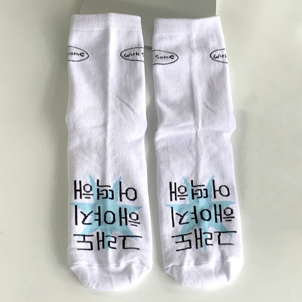 위드썸(WITHSOME) 킵고잉 해야지 블루 양말 세트