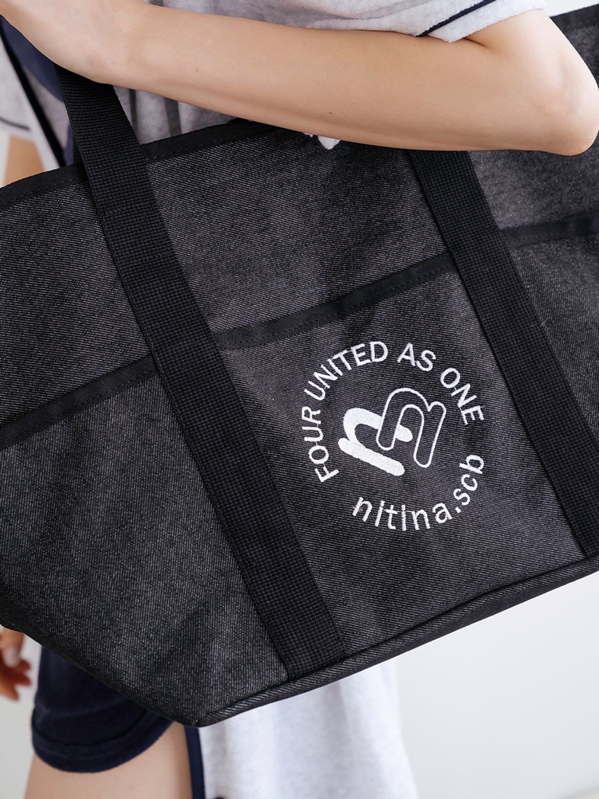 니티나(NITINA) 데님 숄더 BAG  BK