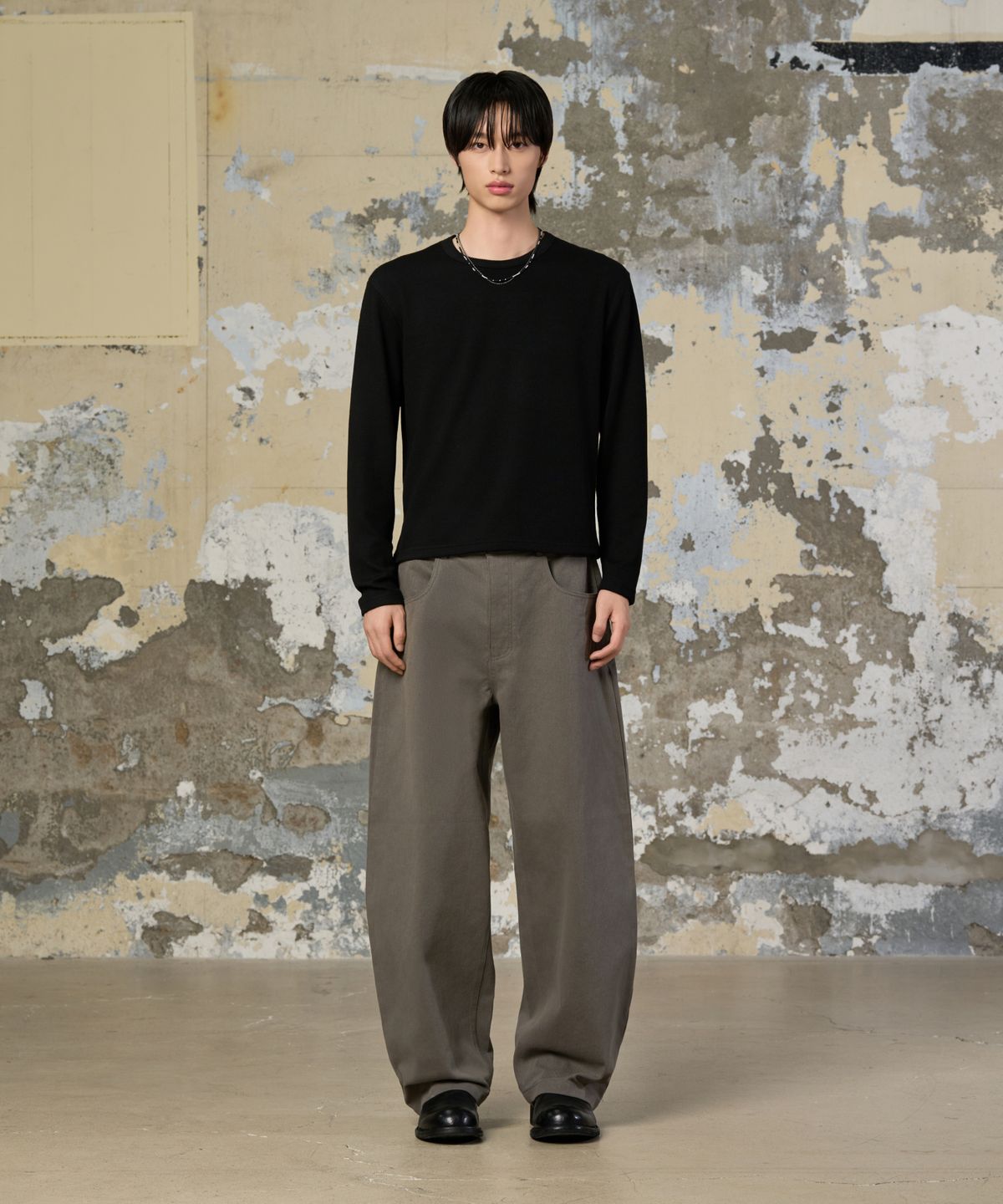 효지(HYOJI) FW 세미 커브드 카치온 팬츠 (8컬러)