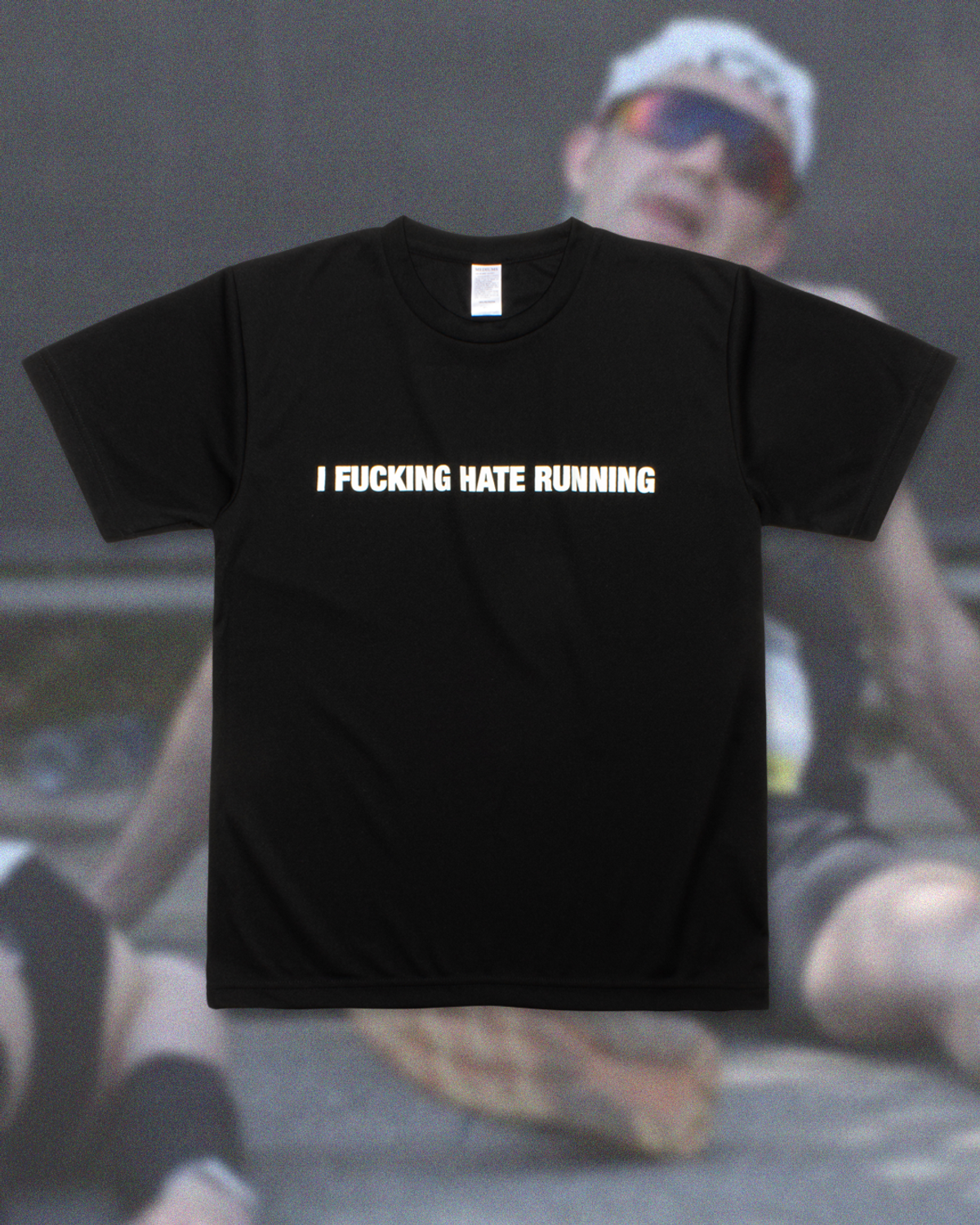 미디엄스(MEDIUMS) I FUCKING HATE RUNNING Tee - Black (러닝 졸라 싫어 티셔츠)