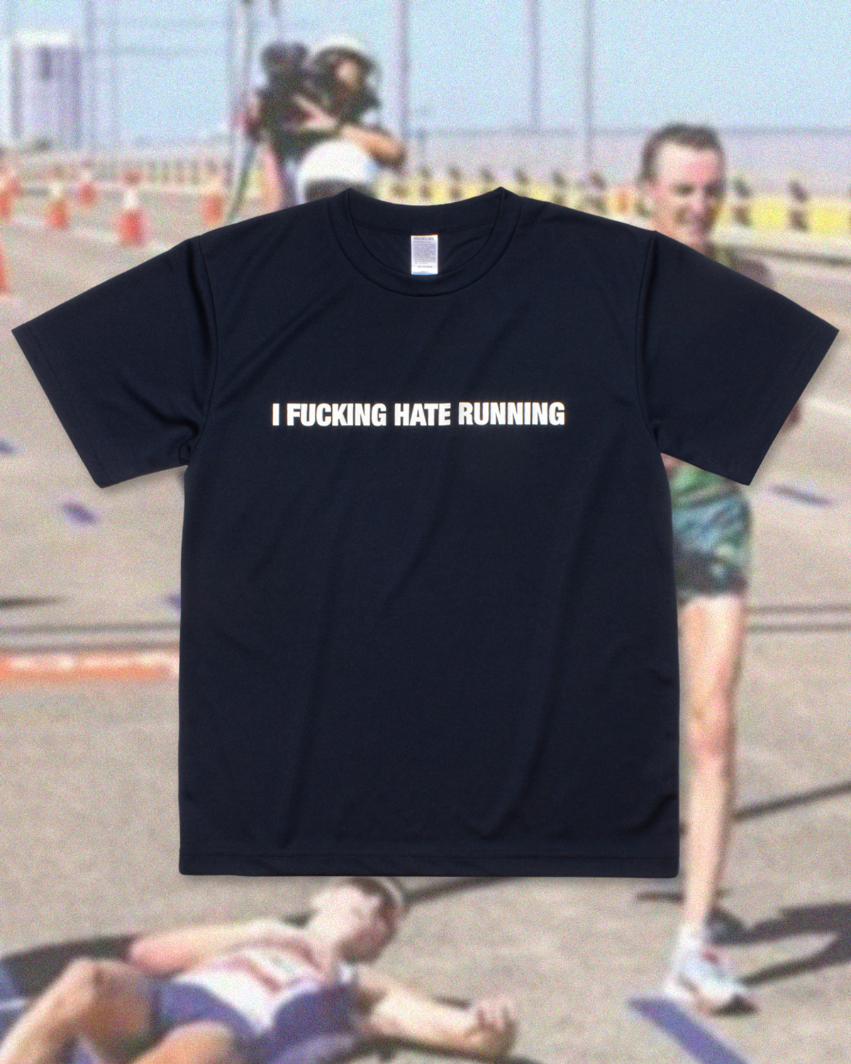 미디엄스(MEDIUMS) I FUCKING HATE RUNNING Tee - Navy (러닝 졸라 싫어 티셔츠)