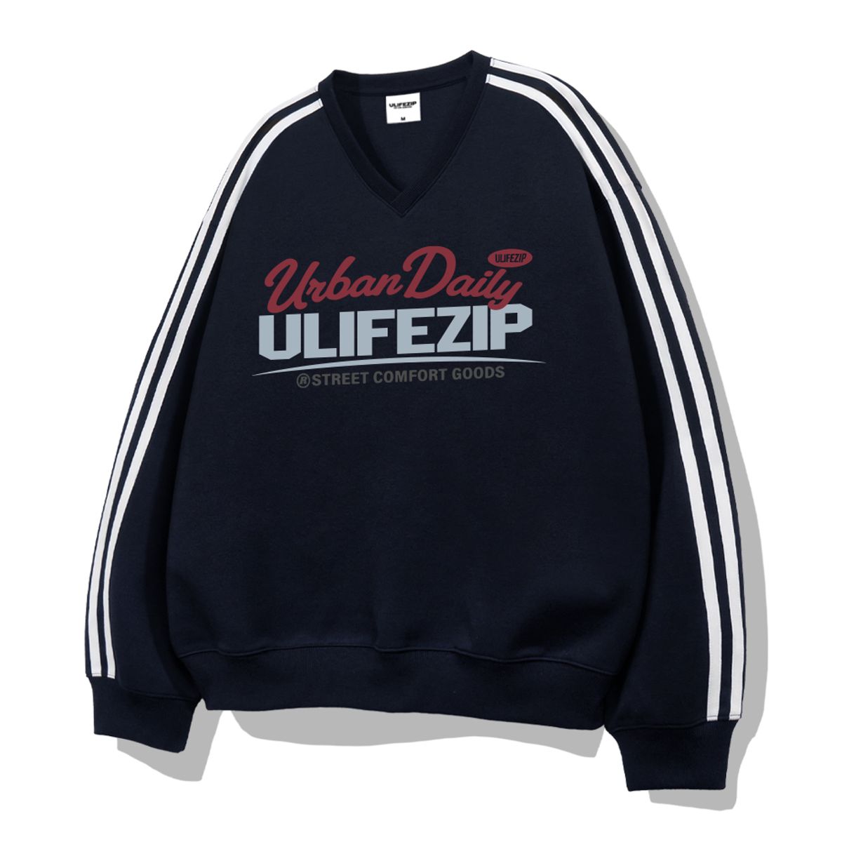 유라이프지(ULIFEZIP) 어반컴포트 오버핏 트랙 브이넥 맨투맨 3 Color [ULZV_0017]