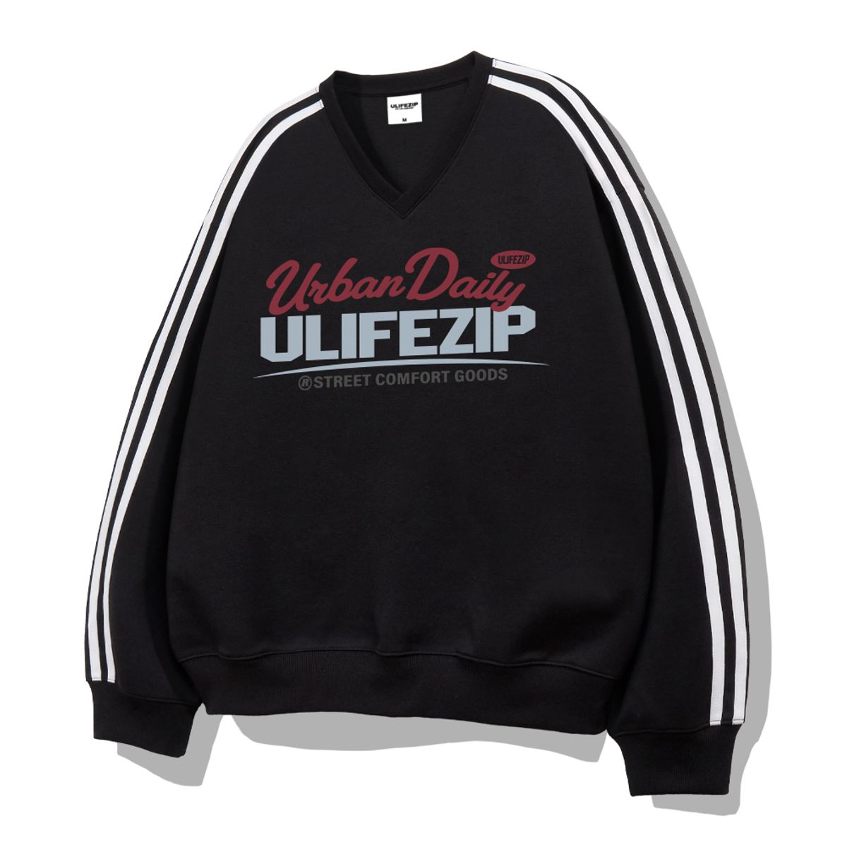 유라이프지(ULIFEZIP) 어반컴포트 오버핏 트랙 브이넥 맨투맨 3 Color [ULZV_0017]