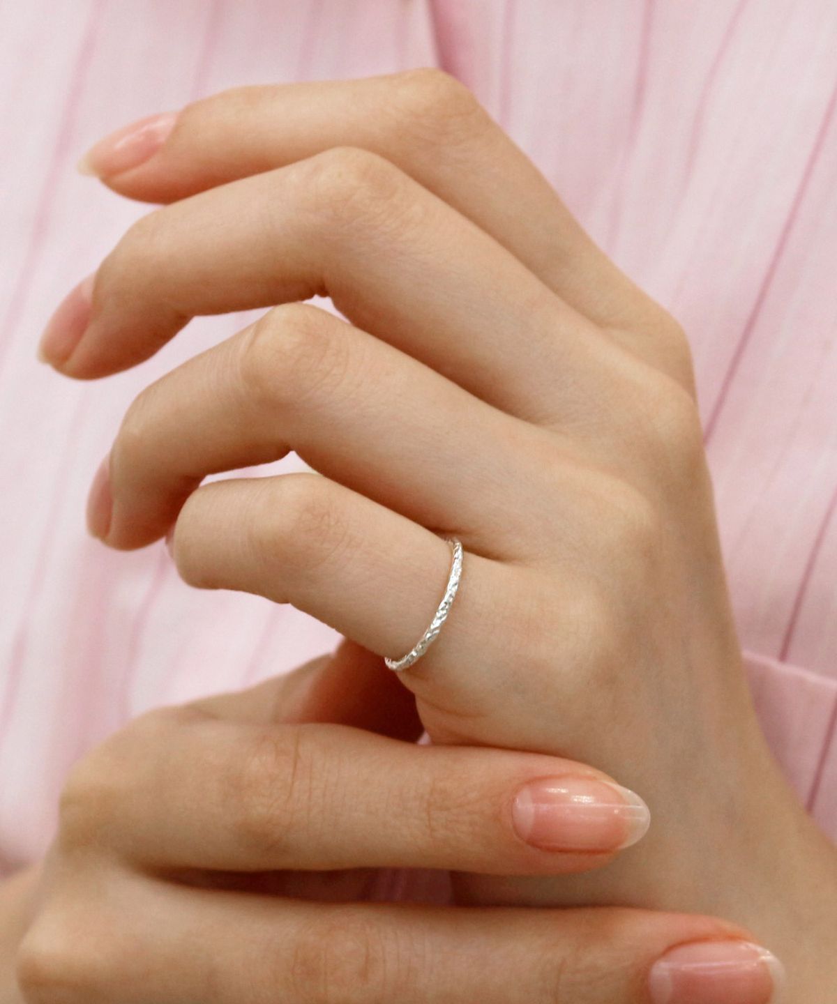 47베이지(47BAG) 925 실버 데일리 물고기 새끼 손가락 볼드 애끼 반지 링